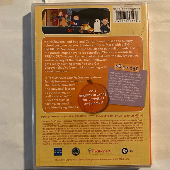 PBS Kids Peg + Cat A Totally Awesome Halloween DVD - Picture 2 of 2